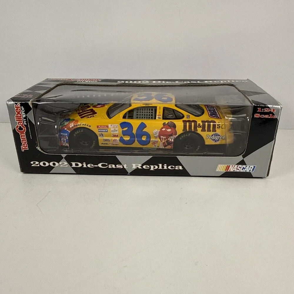 2002 Mattel Ken Schrader #36 M&M's 98 Pontiac Grand Prix 1:24 Diecast Car
